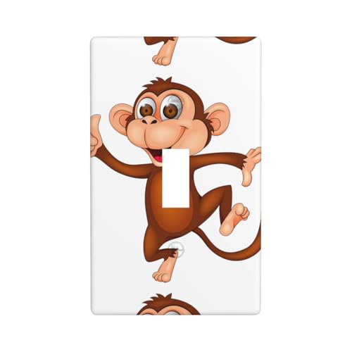 Monkey Print Graphics Decor Wandplatten - Einzel Kippschalter Abdeckung Wandplatte Abdeckung von Fdfekgvplp