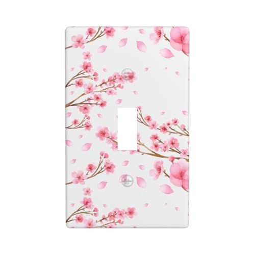 Plum Blossom Print Graphics Decor Wallplates Single Toggle Light Switch Cover Wall Plate Cover von Fdfekgvplp