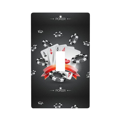 Poker-Turnier-Druck-Grafik-Dekor-Wandplatten, einzelne Kipp-Lichtschalter-Abdeckung, Wandplattenabdeckung Poker-Turnier-Druck-Grafik-Dekor-Wandplatten, einzelne Kipp-Lichtschalter-Abdeckung, Wandplattenabdeckung von Fdfekgvplp