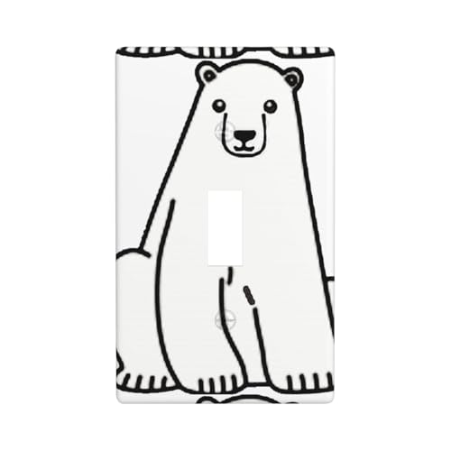 Polarbär-Druck-Grafik-Dekor-Wandplatten, einzelne Kippschalter-Abdeckung, Wandplattenabdeckung von Fdfekgvplp