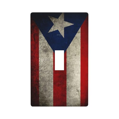 Puerto Rico, Tapeten-Flaggen-Druck, Grafik-Dekor-Wandplatten, einzelne Kipp-Lichtschalter-Abdeckung, Wandplattenabdeckung von Fdfekgvplp