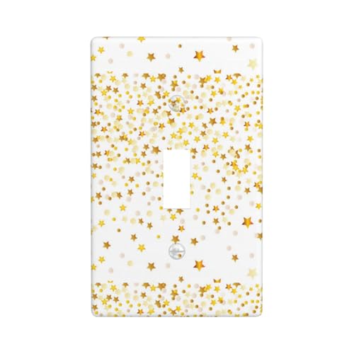 Sparsed Dreamy Stars And Spots Print Graphics Decor Wallplates Single Toggle Light Switch Cover Wall Plate Cover von Fdfekgvplp