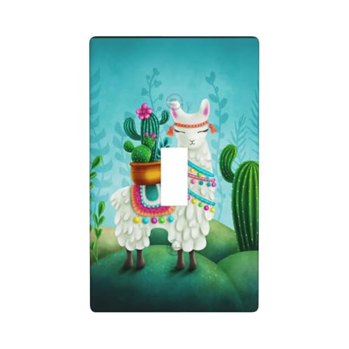 Wandplatte mit Alpaka-Druck, Grafik-Dekor-Wandplatten, einzelne Kippschalter-Abdeckung, Wandplatte von Fdfekgvplp