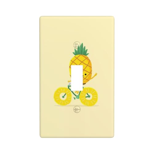Wandplatte mit Ananas-Fahrraddruck, Grafik-Dekor, einzelne Kippschalter-Abdeckung, Wandplatte von Fdfekgvplp