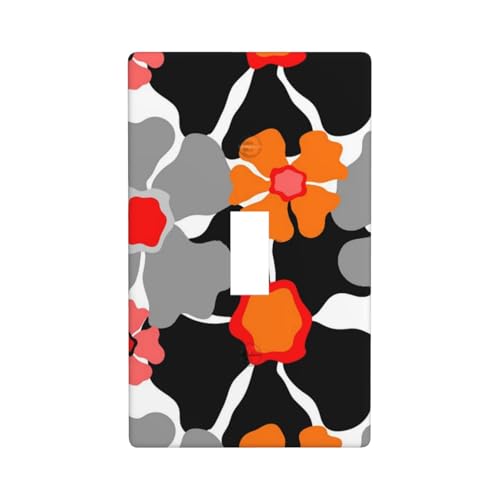 Wandplatte mit Blumenmuster-Druck, Grafik, Dekor, einzelne Kippschalter-Abdeckung, Wandplatte Wandplatte mit Blumenmuster-Druck, Grafik, Dekor, einzelne Kippschalter-Abdeckung, Wandplatte von Fdfekgvplp