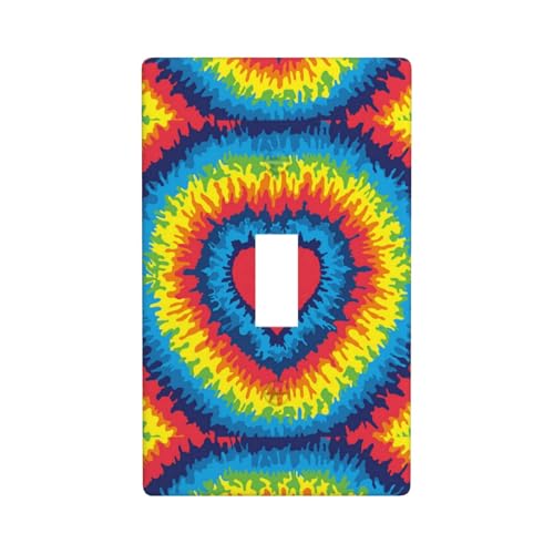Wandplatte mit Herz-Regenbogen-Druck, Grafik-Dekor, einzelne Kippschalter-Abdeckung, Wandplatte Wandplatte mit Herz-Regenbogen-Druck, Grafik-Dekor, einzelne Kippschalter-Abdeckung, Wandplatte von Fdfekgvplp