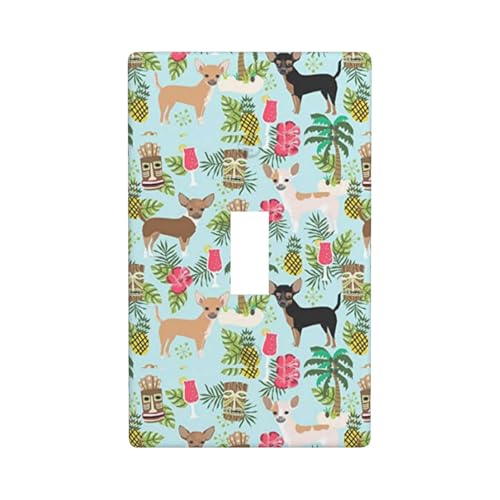 Wandplatte mit Hunde-Ananas-Druck, einzelne Kippschalter, Abdeckung für Lichtschalter Wandplatte mit Hunde-Ananas-Druck, einzelne Kippschalter, Abdeckung für Lichtschalter von Fdfekgvplp