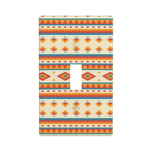 Wandplatte mit Indianer-Druck, Grafik-Dekor, einzelne Kippschalter-Abdeckung, Wandplatte Wandplatte mit Indianer-Druck, Grafik-Dekor, einzelne Kippschalter-Abdeckung, Wandplatte von Fdfekgvplp