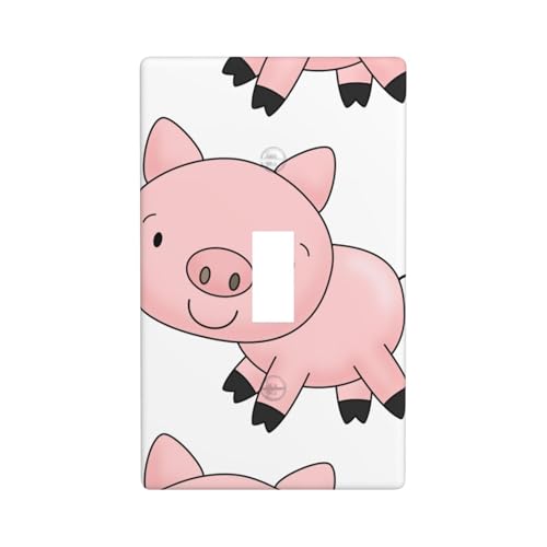 Wandplatte mit Schweine-Druck-Grafik-Dekor, einzelne Kippschalter-Abdeckung, Wandplattenabdeckung von Fdfekgvplp