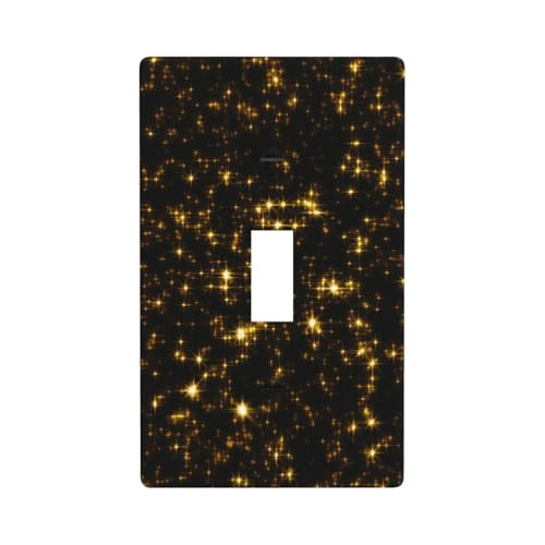 Wandplatte mit goldfarbenem und schwarzem Druck, einzelne Kippschalter-Abdeckung, Wandplatte Wandplatte mit goldfarbenem und schwarzem Druck, einzelne Kippschalter-Abdeckung, Wandplatte von Fdfekgvplp