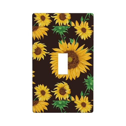 Wandplatte mit schönem Sonnenblumendruck, Dekor-Wandplatten, einzelne Kippschalter-Abdeckung, Wandplatte von Fdfekgvplp