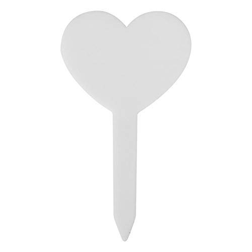 100 Stücke Farben Gartenarbeit Label Herzform Pflanze Label PVC Material Wasserdicht Langlebig MEHRWEG VERPACKUNG socialme-eu(Weiß) von Fdit