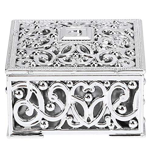 12 Stücke Europäischen Stil Quadrat Hohl Pralinenschachtel Schokolade Nüsse Zucker Container Party Hochzeit Ornament MEHRWEG VERPAKUNG(Silber) von Fdit