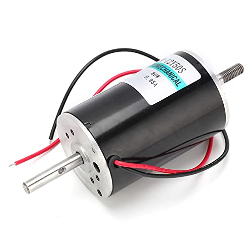 12V 80W DC Motor 4250RPM Hochgeschwindigkeits-Permanentmagnetmotor, CW/CCW und Dual Head (D-Welle & 8mm Gewinde) Mute-Antriebsmotor für Bohrtisch, Schäumer, Generator(Keine Halterung) von Fdit