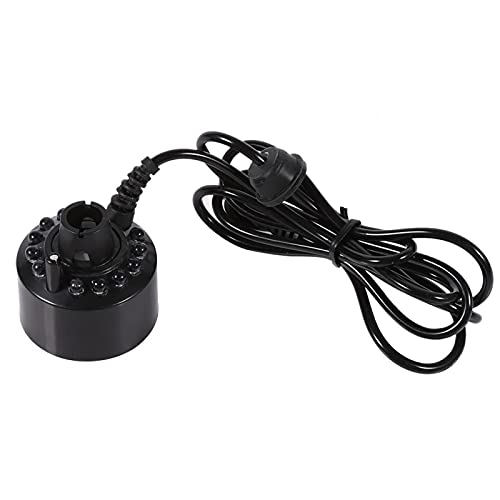 24V Farbwechsel 12 LED Mister Fogger Springbrunnen Mini Mist Maker Teich Nebelmaschine Zerstäuber Luftbefeuchter Ultraschallnebel 12 LED Perfekt für Halloween von Fdit