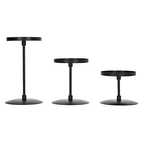 3 Stück Stumpenkerzenhalter Schwarz Doppelseitiger Kerzenhalter Rostschutzkerzen Stumpenkerzenhalter für Home Interior Hochzeit von Fdit