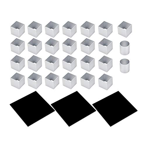 Fdit 3D Metallwürfel Backform DREI-Schicht Rotation Mousse Kuchen Dessert Backen Formwerkzeug MEHRWEG VERPACKUNG socialme-eu von Fdit