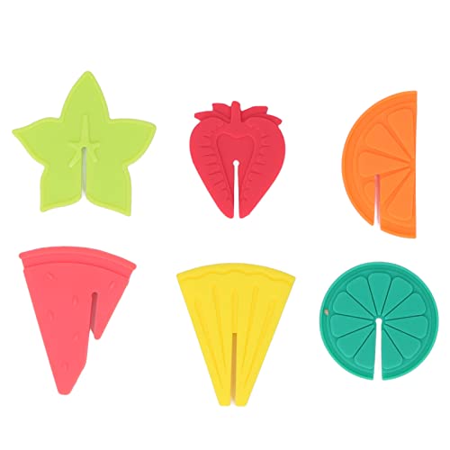 6 Bunte Silikon-Glasmarker, Getränkebecher-Etiketten, Wiederverwendbare Glasbecher, Weinglasflaschen-Tag-Marker für Getränkeglasflaschen von Fdit