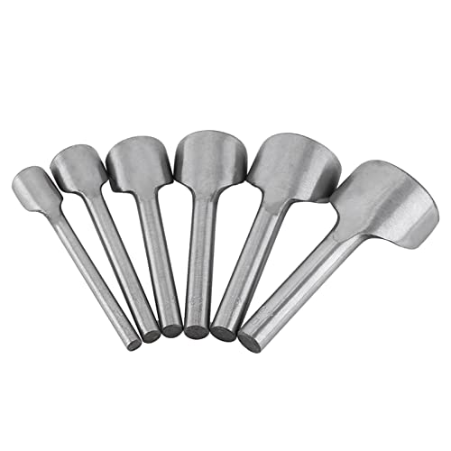 6 Stück/Set Lederschneider-Set, Leder Halbrunde Form Stanzen DIY-Werkzeug Schwanzschnitt Puncher Rundgürtel Perforiertes Zubehörset Für das Nähen von Leder zu Hause (15-40 mm) von Fdit