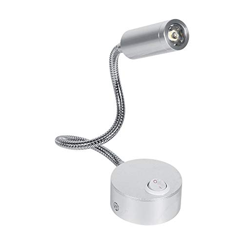 AC85-265V 1W/3W Kühl/Warm 2-in-1 weiße LED-Lesestudie Bettlampe Gut aussehend mit Schwanenhals und AUS/EIN-Schalter(2#) von Fdit
