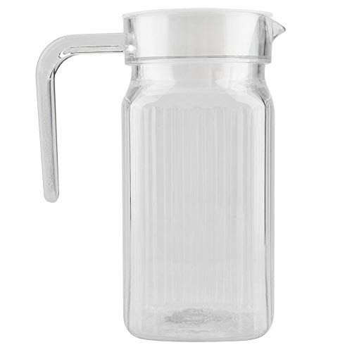 Acryl Transparente Saftflasche Gestreiftes Wasser Eis Kalter Saftkrug mit Deckel ideal für hausgemachten Saft & kalten Tee oder für Glasmilchflaschen MEHRWEG VERPACKUNG socialme-eu(500ML) von Fdit