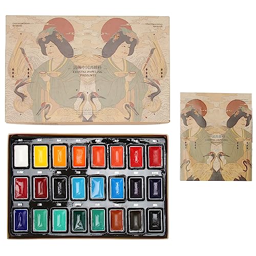 Aquarellfarben-Set Im Chinesischen Stil, 24 Farben, Aquarellfarbe für Traditionelle Chinesische Malerei Aquarellfarben-Set Im Chinesischen Stil, 24 Farben, Aquarellfarbe für Traditionelle Chinesische Malerei von Fdit