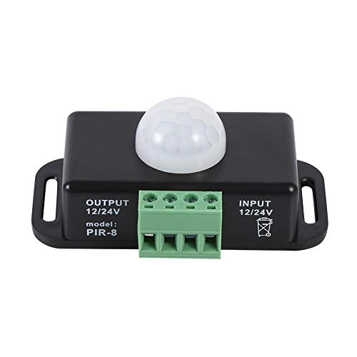Body Security Bewegungssensor-Detektorschalter mit Motion Timer-Funktion für LED-Lichtleiste (DC 12V/24V) von Fdit
