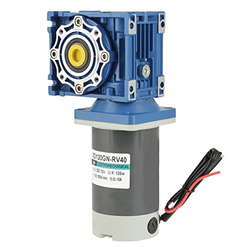 DC Getriebemotor, DC 12V/24V 120W Mini Schneckengetriebemotor, drehzahlverstellbarer CW/CCW Motor mit Selbsthemmung, für Fenster, Türöffner, Mini Winden(12v) von Fdit