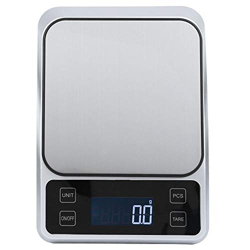 Digitale Küchenwaage 5 kg/0,1 g Multifunktions-Edelstahl Digitale Küchenwaage Elektronische Lebensmittelwaage zum Kochen Backen von Fdit