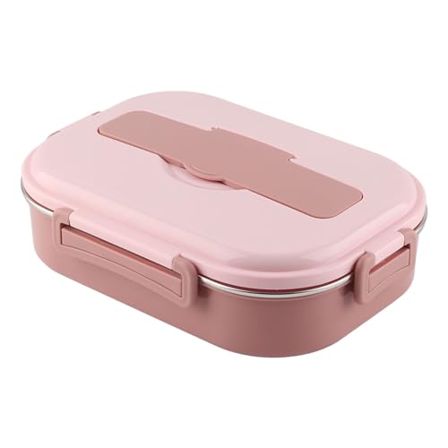 Edelstahl-Lunchbox mit 4 Gittern, Hitzekonservierung, 304-Stahleinsatz, 1500 Ml, Tragbarer -Box-Lebensmittelaufbewahrungsbehälter mit (Lunchbox mit vier Fächern und von Fdit