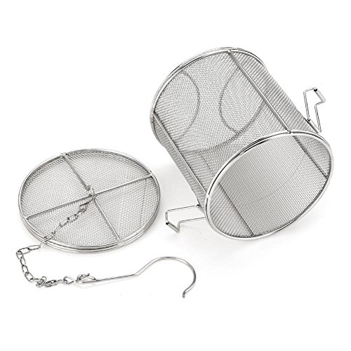 Edelstahl Gewürz Sieb Tea Ball Sieb Suppe Würze Abtrennung Korb Filter - 12 * 13cm silber von Fdit