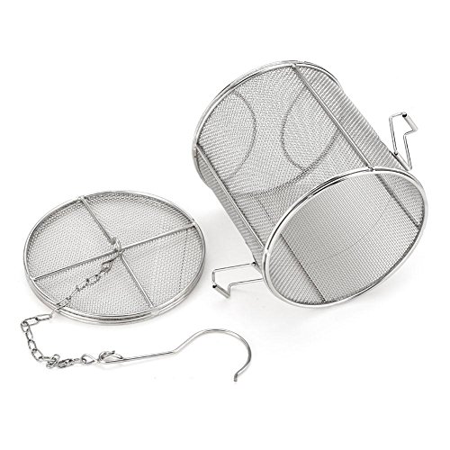 Edelstahl Spice Gewürz Sieb Tea Ball Sieb Suppe Würze Abtrennung Korb Spice Filter - 12 * 13cm silber von Fdit