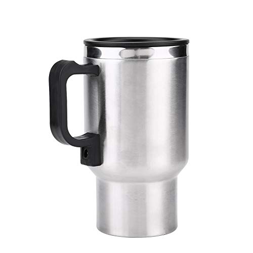 Fdit 12V 450ml Wasserkocher für Auto Elektrische In-Auto Edelstahl Reise Heizung Tasse Kaffee Tee Auto Tasse Becher für LKW von Fdit
