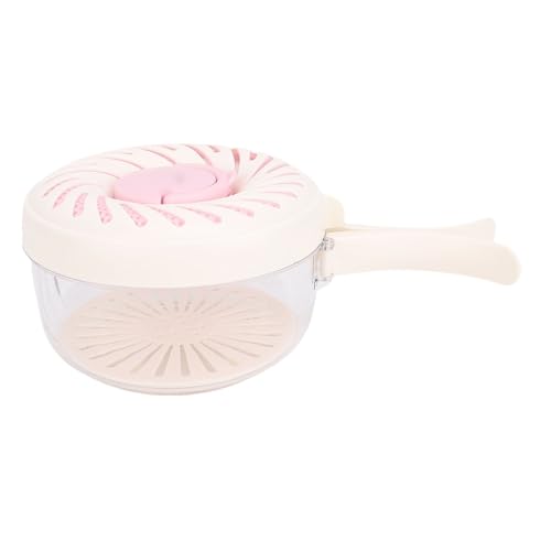 Fdit 2 in 1 Obstwaschschale, mit Sieb Multifunktionales Obst und Gemüse -Waschmaschine Abfluss Korb Salat Schüssel Lagerbehälter mit Faltbarem Griff für Küchenpicknick (PINK) von Fdit