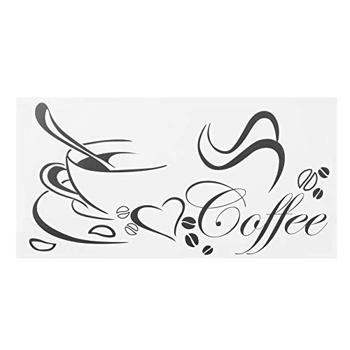 Fdit 2Pcs Distinctive Coffee Tea Cup Art Wandtattoo Aufkleber Abnehmbare DIY Wandaufkleber für Cafe Pub Küche Dekoration von Fdit