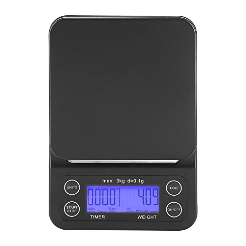Fdit 3 kg/0,01 ° Elektronische LCD Digital Küche Lebensmittel Maßstab Drip Kaffee Gewicht mit Timer Bluish Violet Fdit 3 kg/0,01 ° Elektronische LCD Digital Küche Lebensmittel Maßstab Drip Kaffee Gewicht mit Timer Bluish Violet von Fdit
