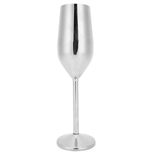 Fdit 304 Edelstahl Bruchsichere Kupfer Champagnergläser Weinkelch Champagnergläser Trinkbecher 220ML für Bar Party Bankett(Silber) von Fdit