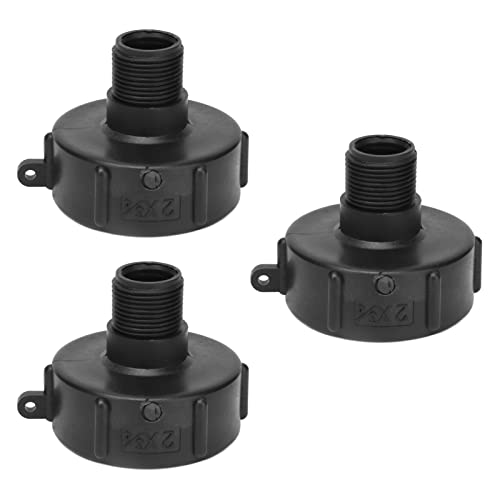 Fdit 3pcs IBC -Tankanschluss ABS Kunststoff -Gewinde Adapter G3/4 Abflussventileinstellung für Chemische Fässer (S60-2 NPS) von Fdit