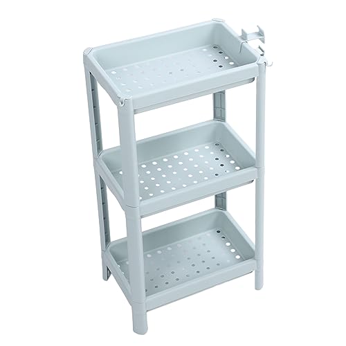 Fdit 4 Tier Schlanker Lagerwagen, Küchenorganisator, Organisation für Waschküche mit Rädern, Badezimmerlagerstange, Rutschen Sie die Regale aus. (3 Schichten) von Fdit