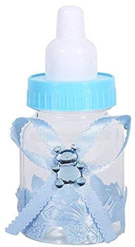 Fdit 50 Stück Candy Flasche Party Geschenke Baby Dusche Flasche Gadgets Partyzubehör Baby Fläschchen Design für Baby Girl Boy blau von Fdit