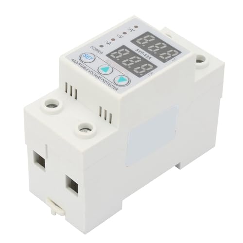 Fdit AC230V 63A Spannungsschutzvorrichtung - Einstellbare Spannweite und Chassis - Doppel LED Display Einfach Installation Ideal für Wohnanwendungen von Fdit