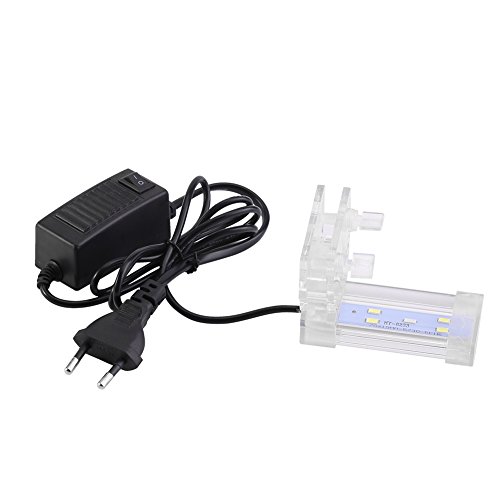 Fdit Aquarium Lampe，Aquarium Licht mit EU Stecker Anlage Wachstum Beleuchtung Aquarium LED Lampe Fischzylinderlampe Für Aquarium Aquarium Dekorative Gurtclip (120) von Fdit