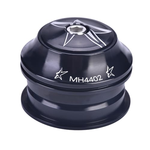 Fdit Austausch des Robusten Aluminium -Aluminium -Legierungsradfahrradhelms mit Staub Widerstandsmütze, Passt Sich an 44 Mm Hauptrohrräder an Ideal für Liebhaber von Liebhabern von (Black) von Fdit