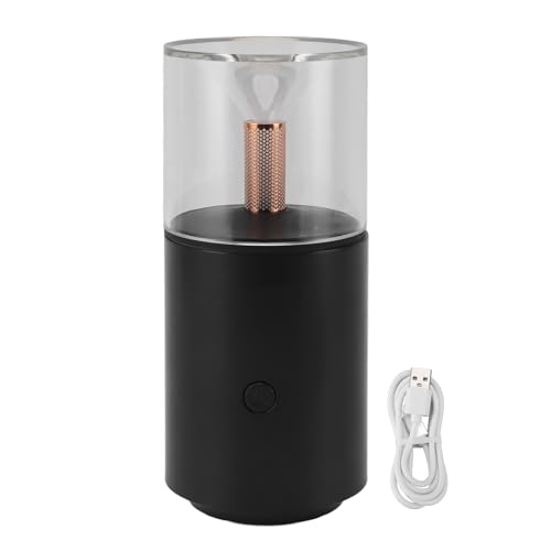 Fdit Autodiffusor -Luftbefeuchter, Aromatherapie ätherisches Öl Diffusor Tragbarer Mini -Luftbefeuchter USB -Kerzenlicht Diffus für Auto -Home Office (BLACK) von Fdit
