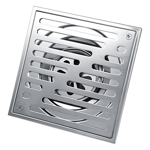Fdit Bodenablauf,150 * 150mm Edelstahl Quadrat Geruchsneutral Badezimmer Bodenablauf Waste Gate Quadratische Bodenablauf von Fdit