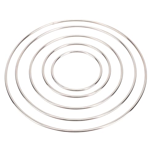 Fdit Crafts Metal Hoop Robus Blumenring, 20 Stcs Silber 2-6 Zoll Dick, Wodurch Makrame-Dekorationen Wohnkultur Erzeugt Werden Fdit Crafts Metal Hoop Robus Blumenring, 20 Stcs Silber 2-6 Zoll Dick, Wodurch Makrame-Dekorationen Wohnkultur Erzeugt Werden von Fdit