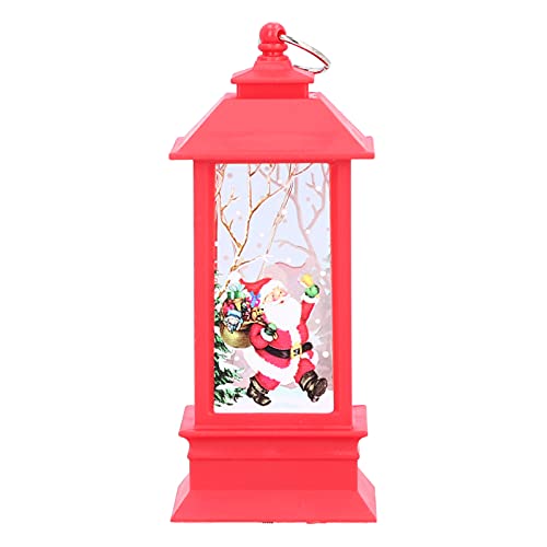 Fdit Dekorative Kerzenlaternen, Mini Vintage Outdoor Kerze Tischlaternen Home Hängende Laternen mit Licht für Weihnachten 2,1x2,1x5,0 Zoll(rot) von Fdit