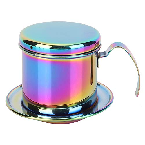 Fdit Edelstahl Bunte vietnamesische Kaffeefilterset Gießen Sie über Kaffeetropfer Vietnamesische Kaffeemaschine Phin Infuser Coffee Drip Brewer MEHRWEG VERPAKUNG von Fdit