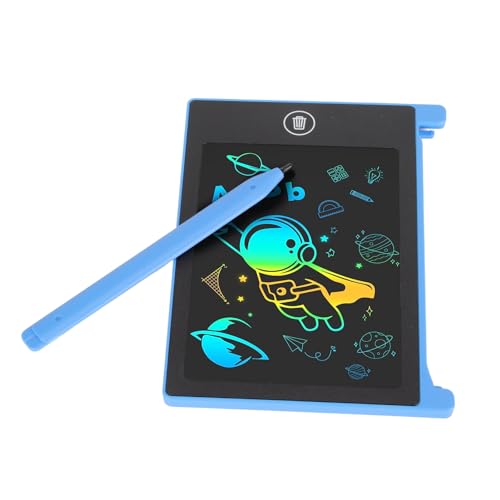 Fdit Elektronisches Doodle-Board, Farbdruckempfindliches, Löschbares 4,4-Zoll-Augenschutz-kleines LCD-Schreibtablett Zum Notieren (Blue) von Fdit