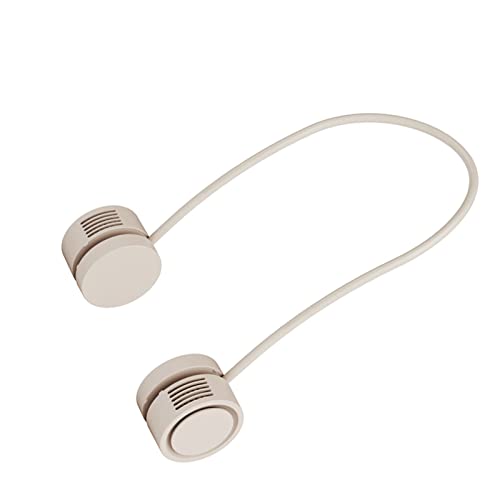Fdit Freihändiger Nackenventilator, Tragbarer Nackenventilator ABS für das Büro (Aprikose) von Fdit